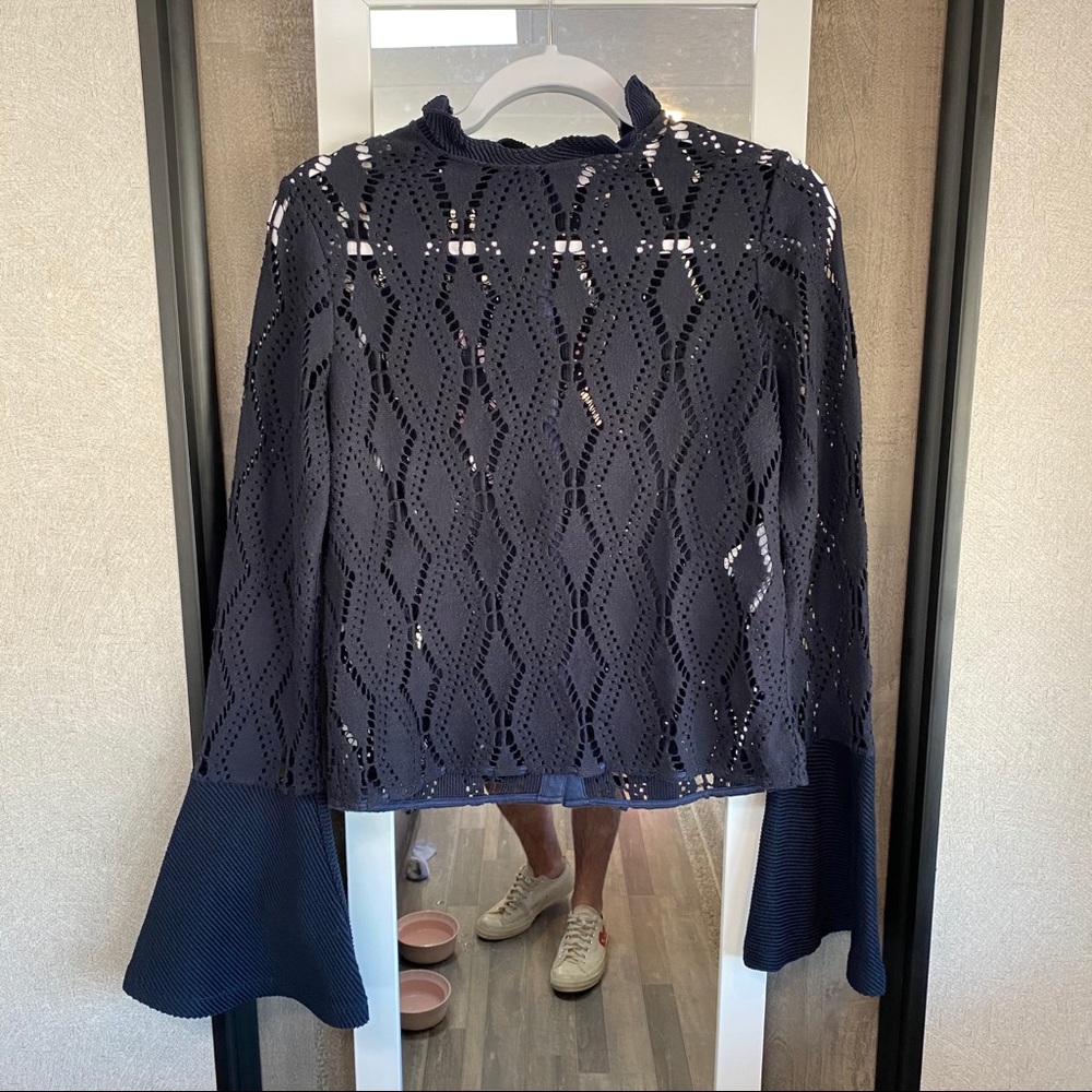 See by Chloe Bell Sleeve Lace Blouse